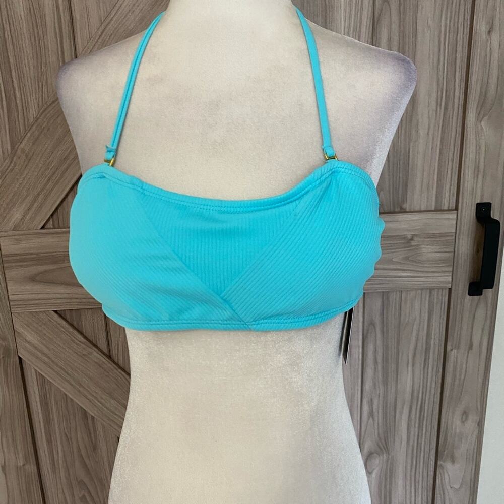 NWT Ibiza small bandeau with triangle rib blocking Swim top